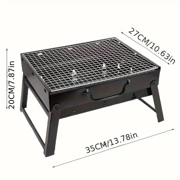 Kf S1c0d802f5f15467e9bcbf34a3aad2705O Portable BBQ Charcoal Grill Stainless Steel Small Mini BBQ Tool Kit Outdoor Cooking Camping Picnic Beach