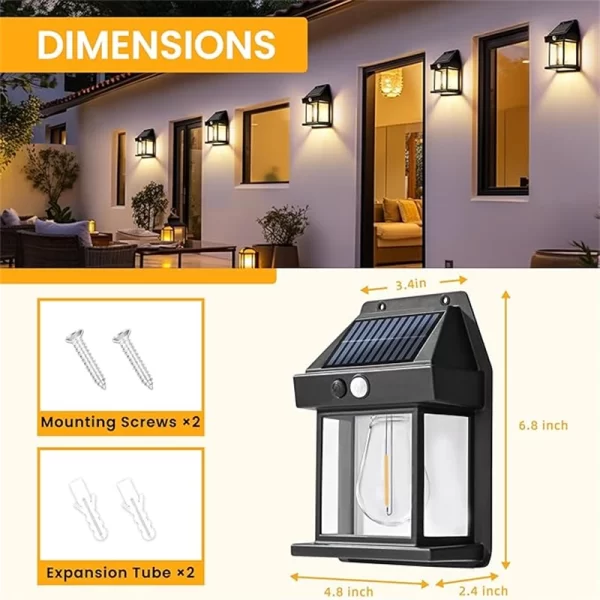 Kf S41773d1301174e728af1e105301068b7u Solar Wall Lights Outdoor Tungsten Waterproof Wireless Motion Sensor Security Lamps Dusk To Dawn Lighting For