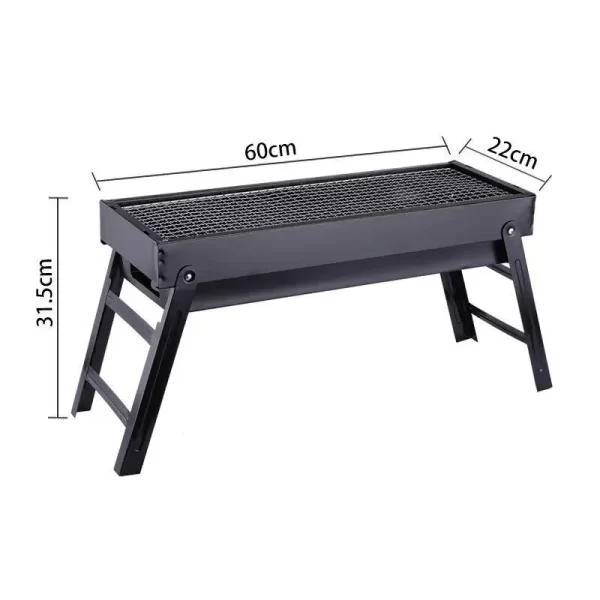 Kf S5b98b9fa177444a28252fdddbe3746edl Large 60CM BBQ Barbecue Grill Folding Portable Charcoal Outdoor Camping Picnic Burner Foldable Charcoal Camping Barbecue