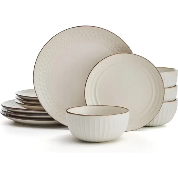 Kf S9d7a71b17e3043bda776e2a1c6b82506x Cream Dish Service For 4 Kitchen Tableware Set Of Plates Janelle 12 Piece Dinnerware Set Ceramic