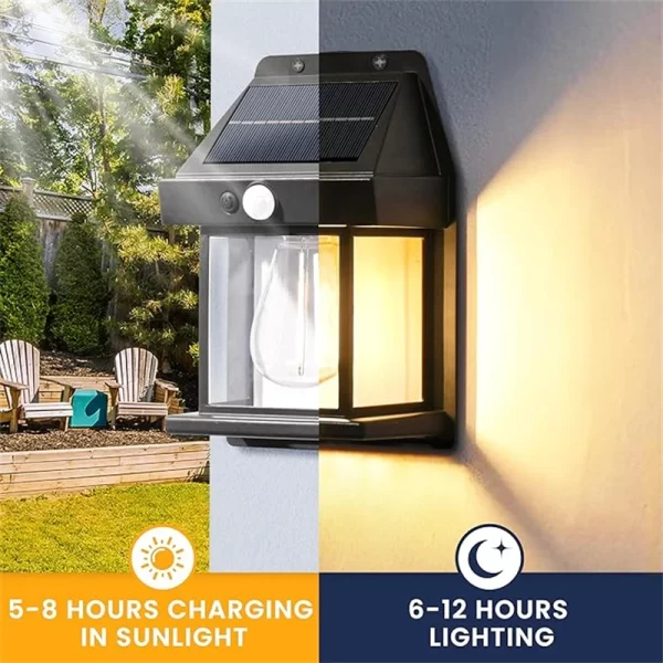 Kf Scefd308ca8dc4ea9bff69b64f8ec490dJ Solar Wall Lights Outdoor Tungsten Waterproof Wireless Motion Sensor Security Lamps Dusk To Dawn Lighting For